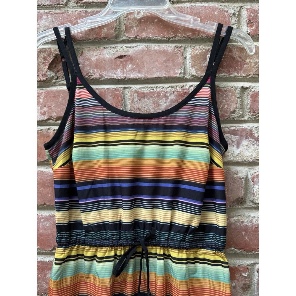 Athleta Havana Serape Rainbow Midi Tank Dress Pockets travel XXS - Picture 7 of 12
